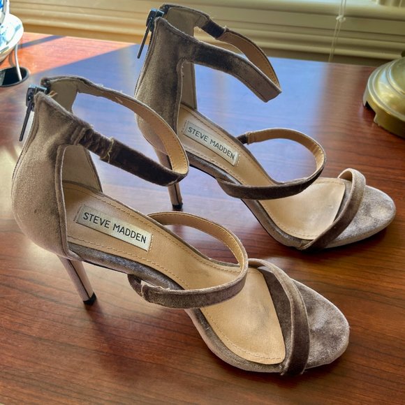 Steve Madden Velvet Strap Stiletto Heels - Size 8.5 - Picture 3 of 7
